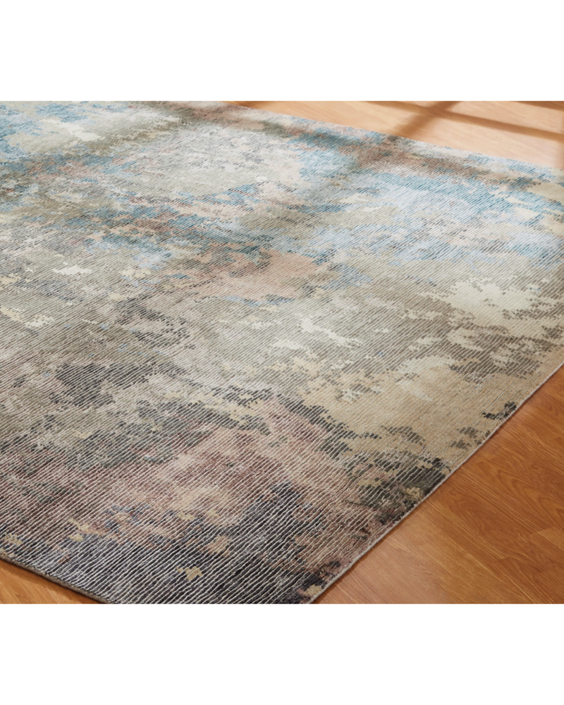 Elara Earth Tones / Blue Modern Rug