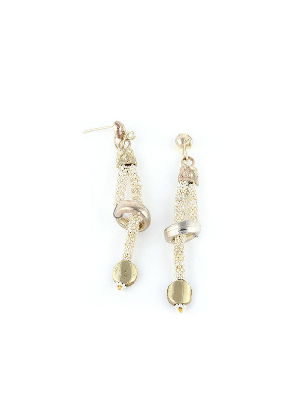 Silver Metal Earrings