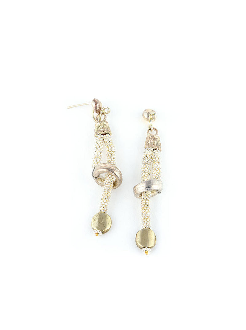 Silver Metal Earrings
