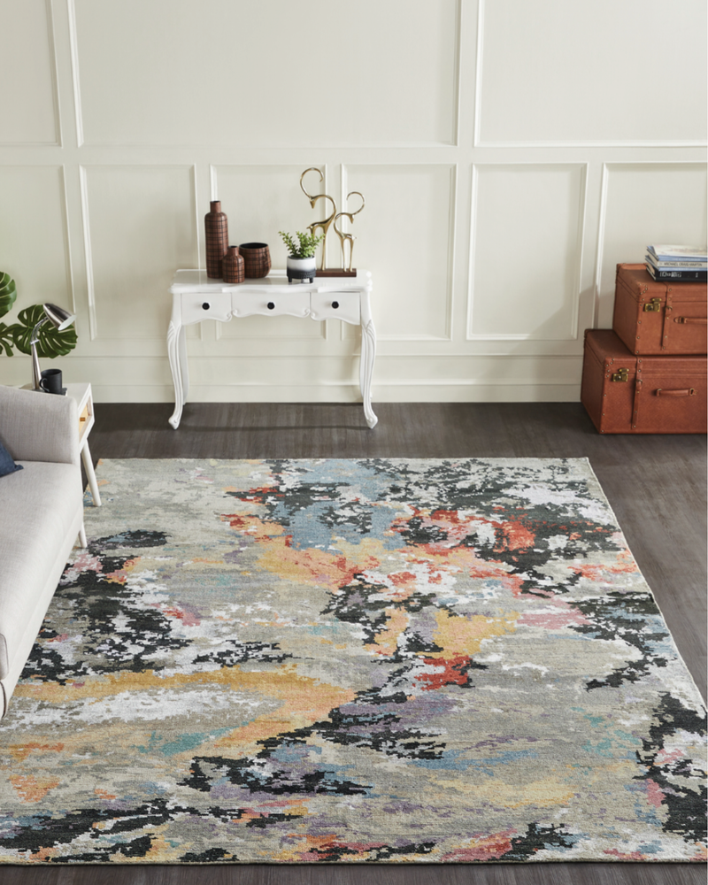 Harlow Greys/Multi Modern Rug