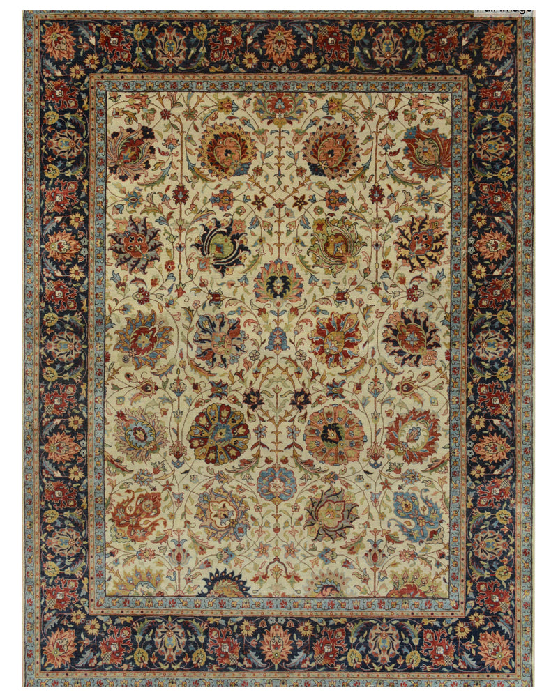Mocha Black Patterned Traditional Rug