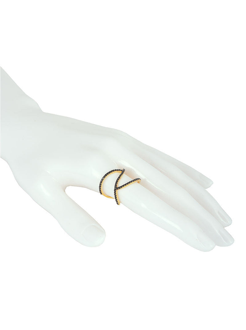 925 Wave Ring, Gold