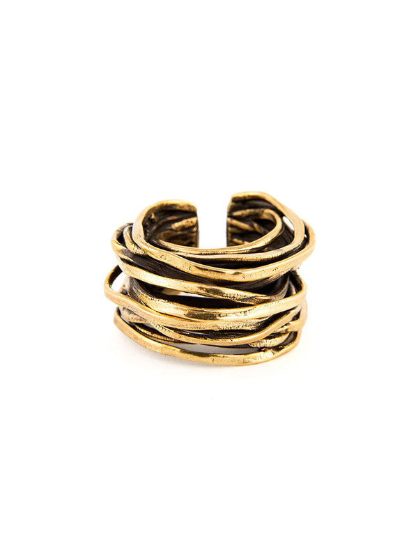 Statement Ring, Gold Metal