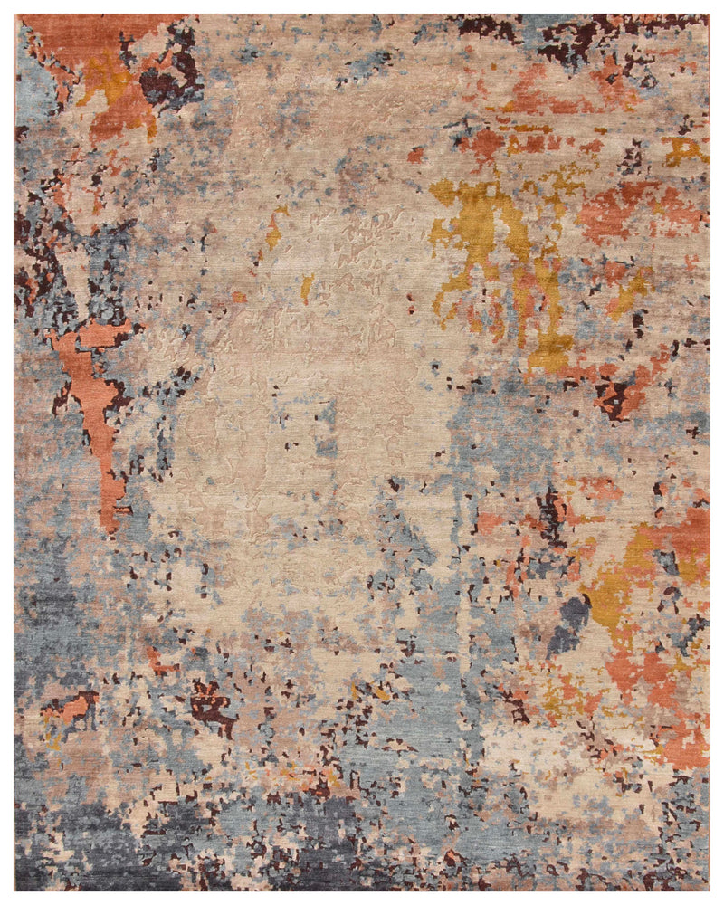 Warm Grey Camel Modern Rug