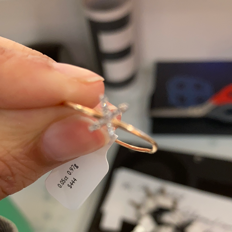 X Gold Ring