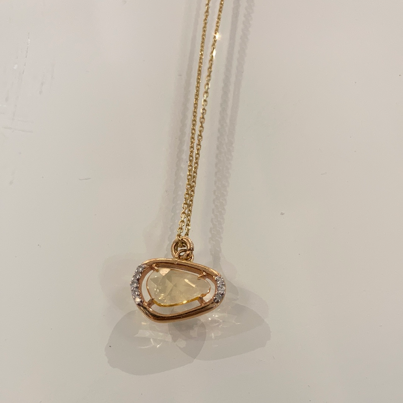 0.7s 0.04ct 3.34g Sapphire Necklace