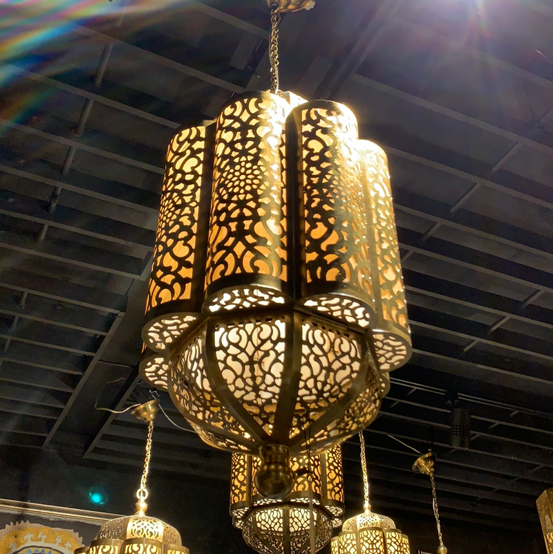Brass hanging lamp