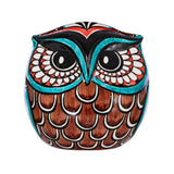 Ceramic Hand-Painted Owl, Turquoise